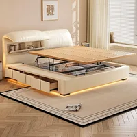 Lit de sommeil simple, design moderne et luxueux, gain de place, lit double queen size, lit de massage, meubles en bois avec rangement, meubles tendance 2