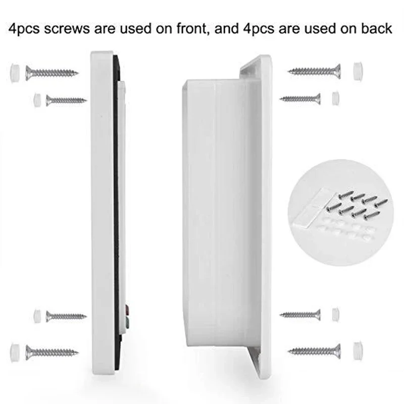 

Pet Small Gate Kit Lockable Door Cat Magnetic Two Exit Way Free Plastic Safe Limiter White Flap Entry