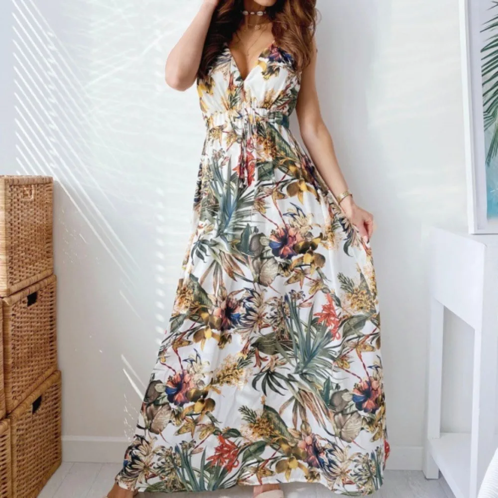 Vestidos máximos de hombros descubiertos y tirantes spaghetti Ciruela Tallas Grandes main image 0