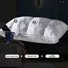 100% Cotton 3D Style Rectangle Pillow Luxury White Goose Down Pillows Down-proof King Queen Bedding for You Lover Gift 48x74cm 3