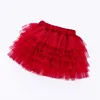 DE PEACH Elegant Girls 6-Layer Tulle tutu Skirt Baby Kids Princess Birthday Party Skirts Children Dance Skirt Summer 2-16 Years