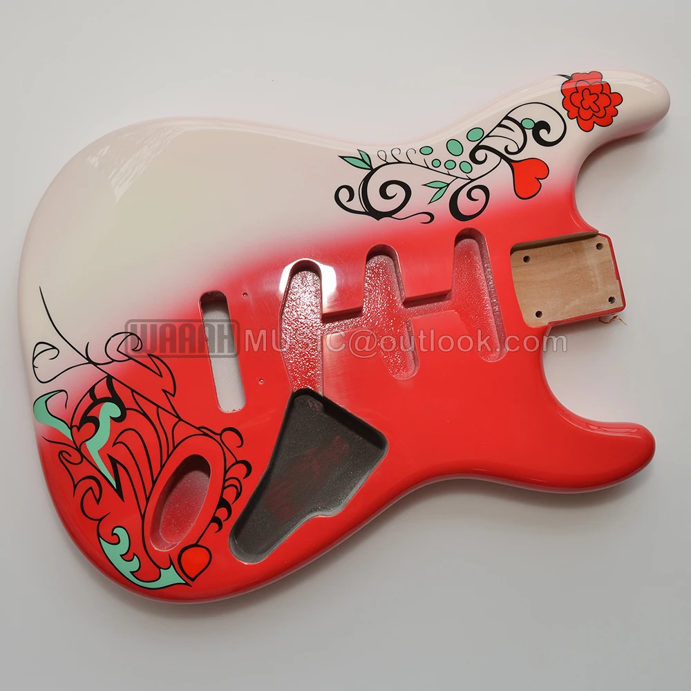 Strat Guitar Body Colorful Finished for Handmade Custom SSS Eectric Guitar Replacement