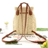 Fashion Straw Women Shoulder Bag Backpack Hand-Woven Female Beach Holiday Simple Purse for Women Outdoor Bag 4