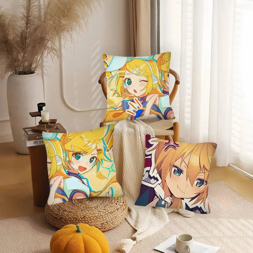 Vocaloid Singer Rin and Len Stylish Pillowcase for Bedroom and Sofa Decor