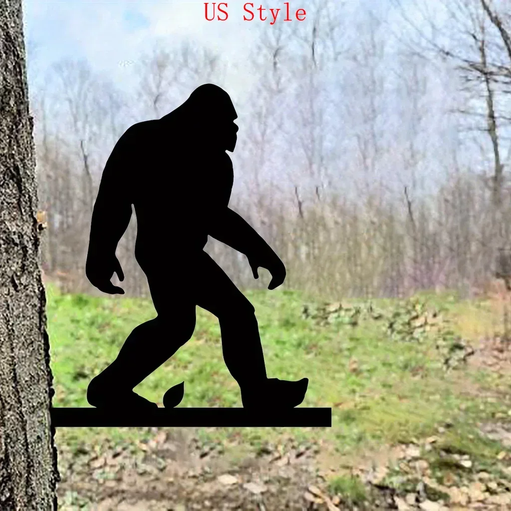 

Add A Touch of Nature To Your Garden with Metal Iron Silhouette Gorilla Branch Insert Wall Art Decoration for Garden Party Decor