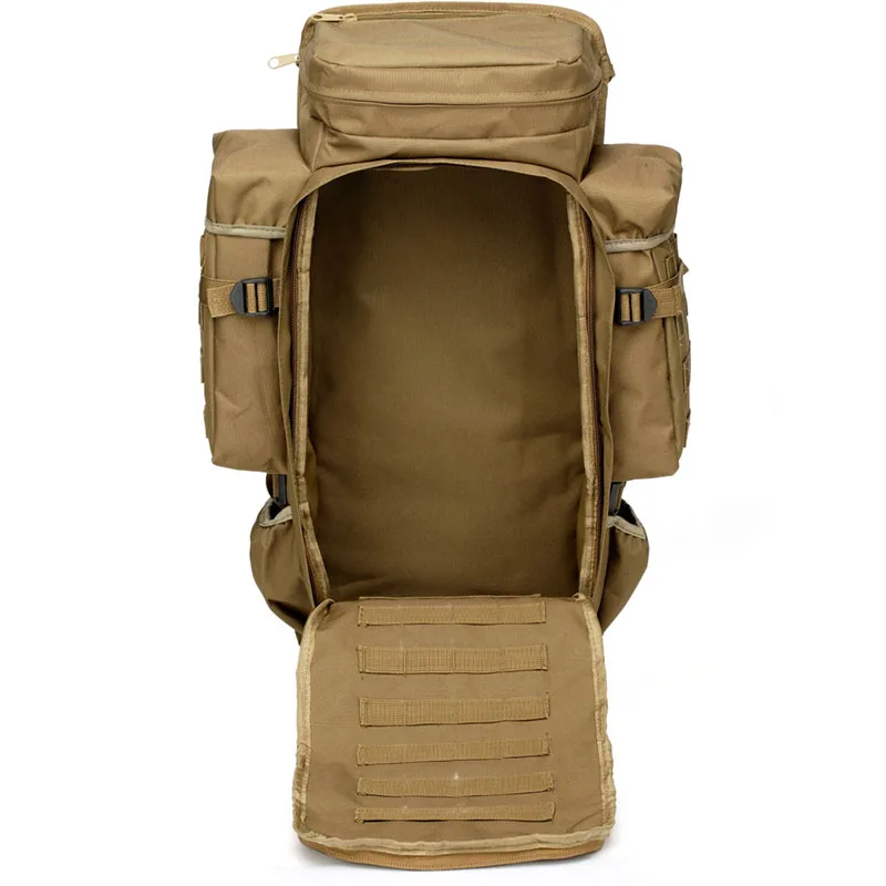 70L Military Tactical Backpack Outdoor Sports Hiking Camping Hunting Travel Rucksack Multi Pocket Multi-function Knapsack