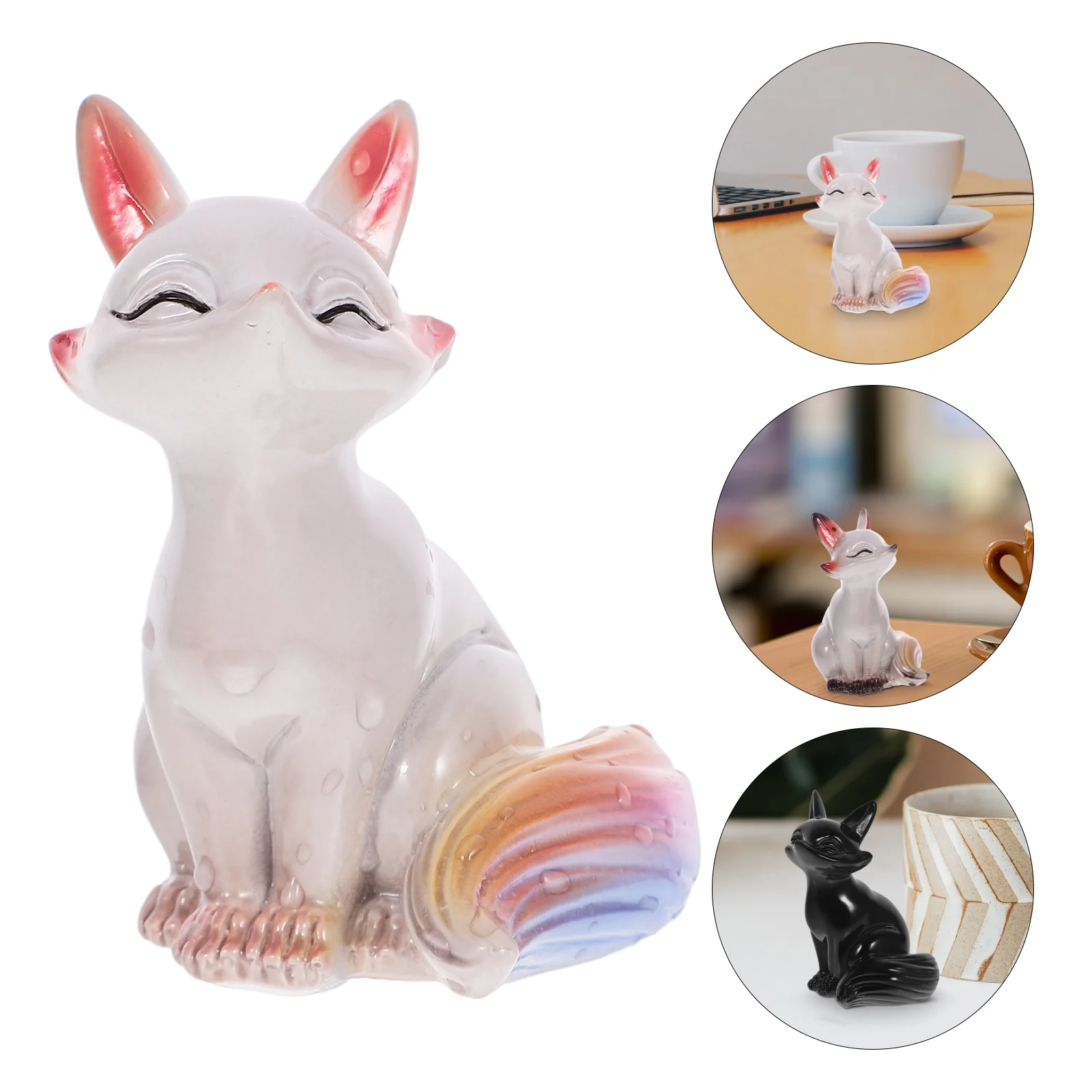 

Fox Figurine Tea Pet Resin Craft Animal Figurine Tea Pet Color Changing Tea Pet Decoration