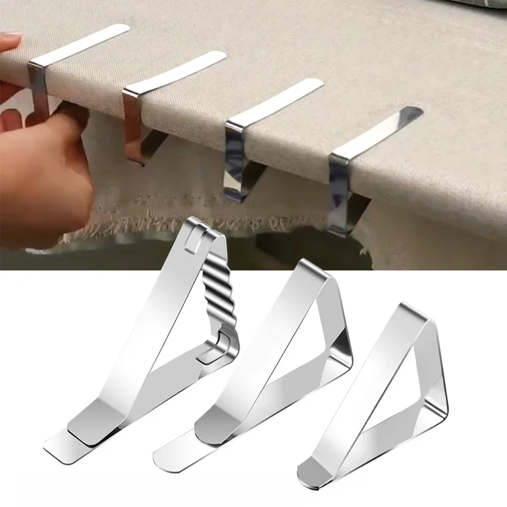 

6Pcs Tablecloth Clips Stainless Steel Table Clips Table Cloth Cover Clamps Table Cloth Holders for Outdoor Parties Weddings Camp
