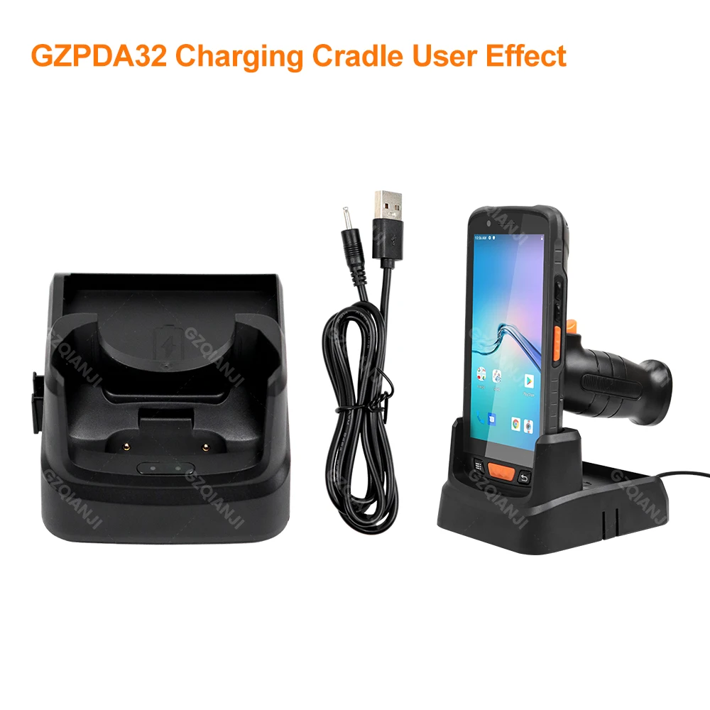 Rugged PDA Android 11 Handheld Terminal Portable Data Collector 1d 2D Barcode Zebra 4710 Scanner NFC Charger 4G+64G Running UHF