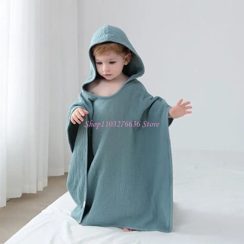 R6FD Baby-Badetuch, Baumwolle, mit Kapuze, Strandtuch für Neugeborene, Cape-Handtücher, Kinderbaden – Detail 10