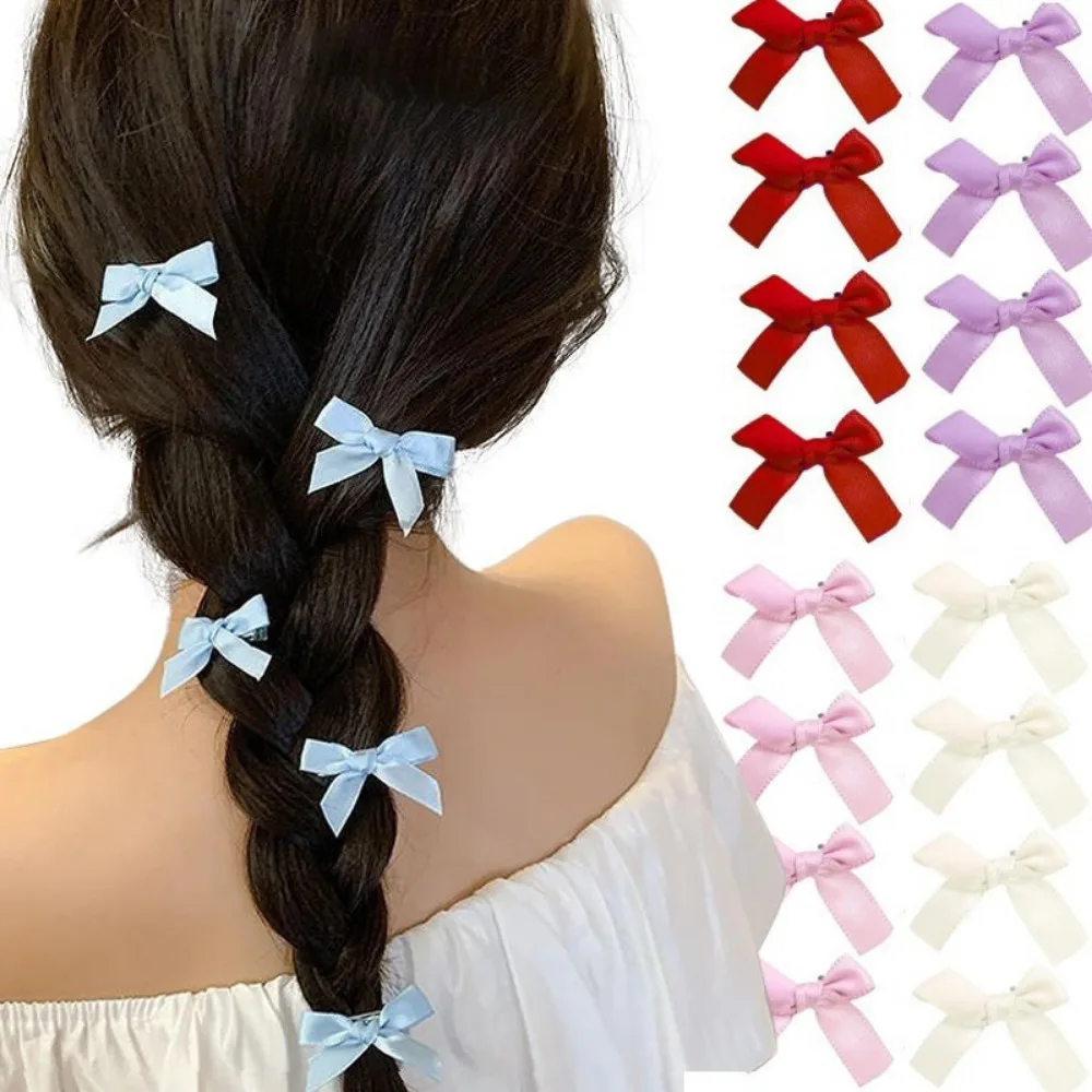 10 Stück Band-Schleifen-Haarspange, süße Schleife, niedliche koreanische Mädchen-weibliche Haarnadel, modische Haarspangen, schöne Kopfbedeckung, Haargriff, Bobby Pin – Detail 4