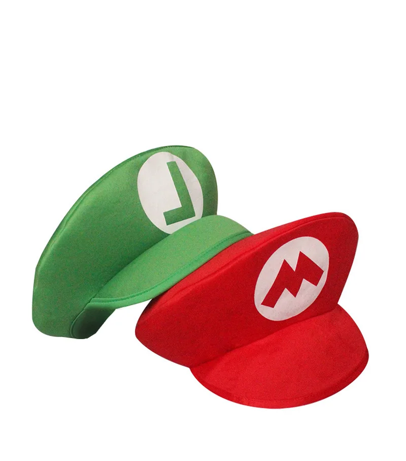 

Anime Game Super Luigi Brothers Halloween Cosplay Hat Men and Women Cosplay Moustache Hat Birthday Party Children Cosplay Gifts