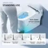 Smart Bidet Toilet,Auto Open & Close,Foot Sensor Operation,Auto Flush,Heated Seat,Tankless One Piece Elongated Toilet,T-0099 5
