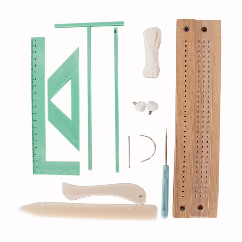 Bookbinding Set L Ruler T Ruler Spacing Guide Corner Cutting Square Binding Tool Sewing Needle