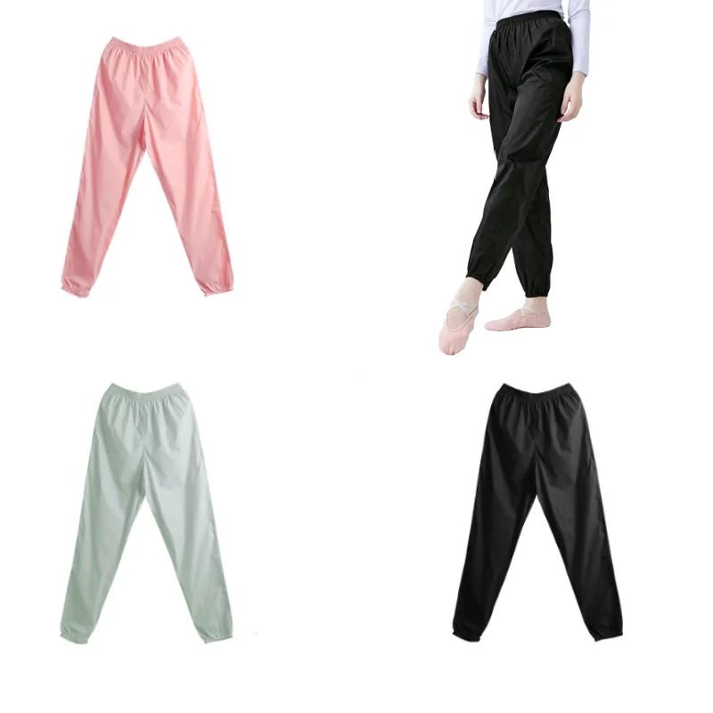Pantalones de Ballet para adultos, ropa deportiva holgada con precalentamiento para sudar, entrenamiento de baile corporal, moldeador de cuerpo, pantalones de entrenamiento