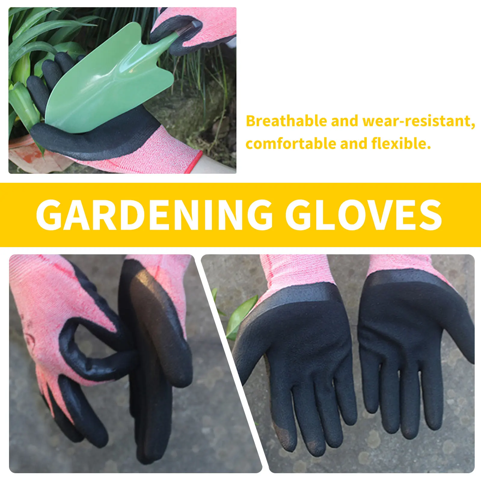 1 Pair Garden Gloves Household High Elastic Protection Outdoor Gardening Fishing Weeding Digging Seeding for Plant Flowers