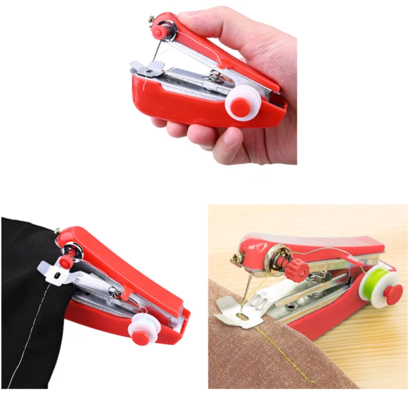 Mini Home Portable Hand Sewing Machine Handheld Clothes Useful