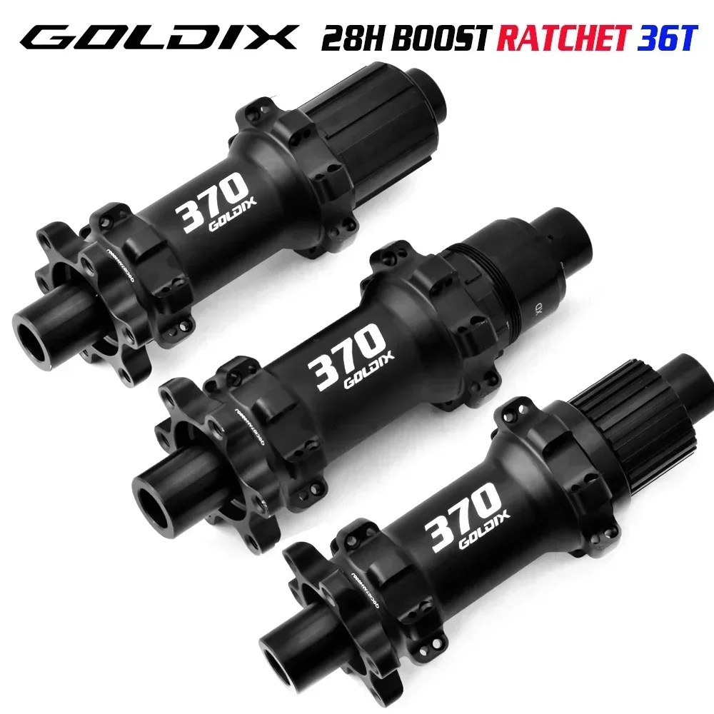 GOLDIX M370 6 볼트 디스크 브레이크, 28 홀 스트레이트 풀 래칫, 36T 부스트 산악 자전거 허브, 시마노, SRAM, 스위스에 적합