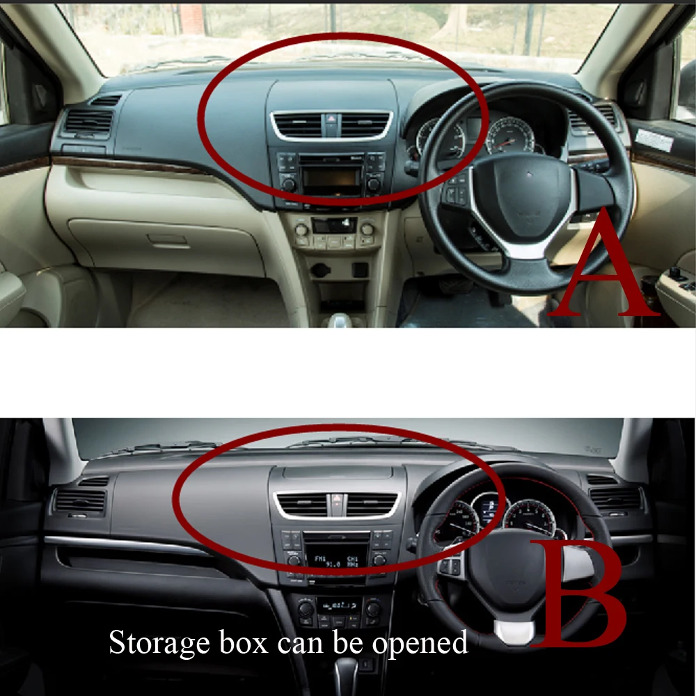 For Suzuki Swift Sport G3 FZ NZ AZH 2010-2016 Suede Dashmat