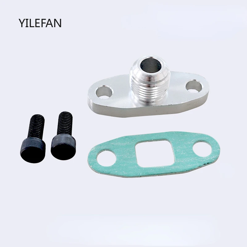 Guarnizione Flangia Uscita Scarico Olio Turbo 10An Garrett Gt28 Gt30 Gt35 T3 T4 Kit Adattatore Set Turbocompressore