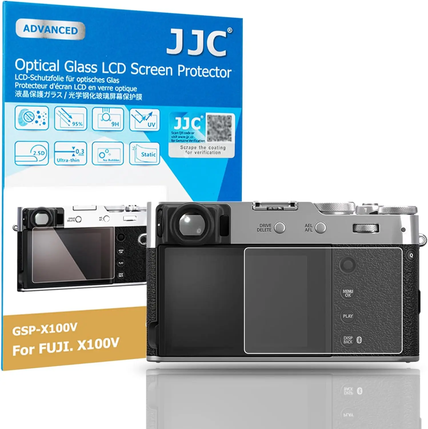 JJCUltraThinScreenProtectorforFujifilmX100VIX100VXT4XT4XE4