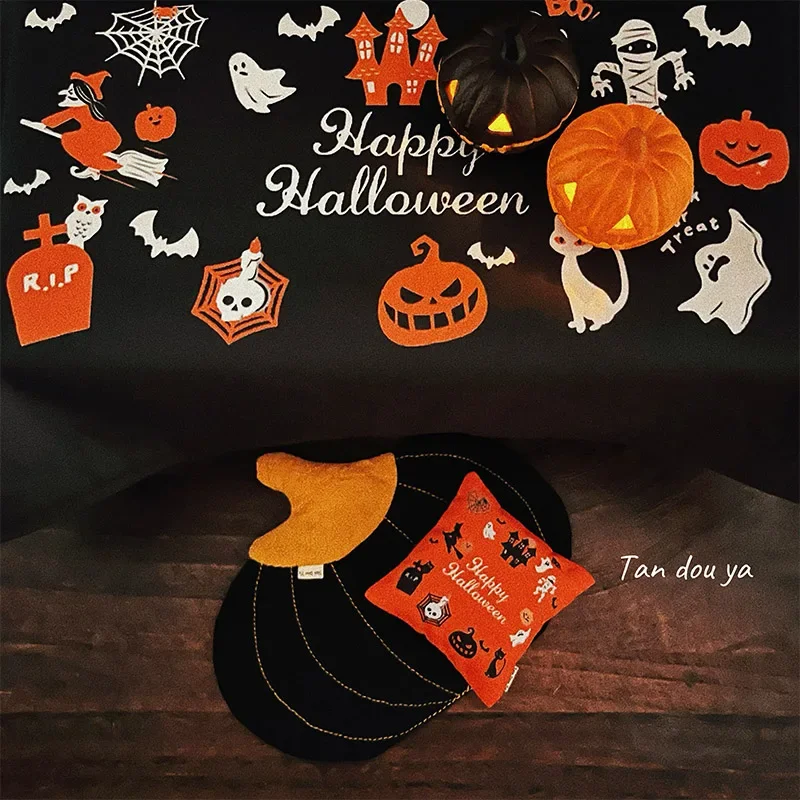 

1/6 Doll House Model Furniture Accessories Halloween Themed Tablecloth Carpet Pillow Bjd Ob11 Gsc Blyth Soldier Lol Miniatures