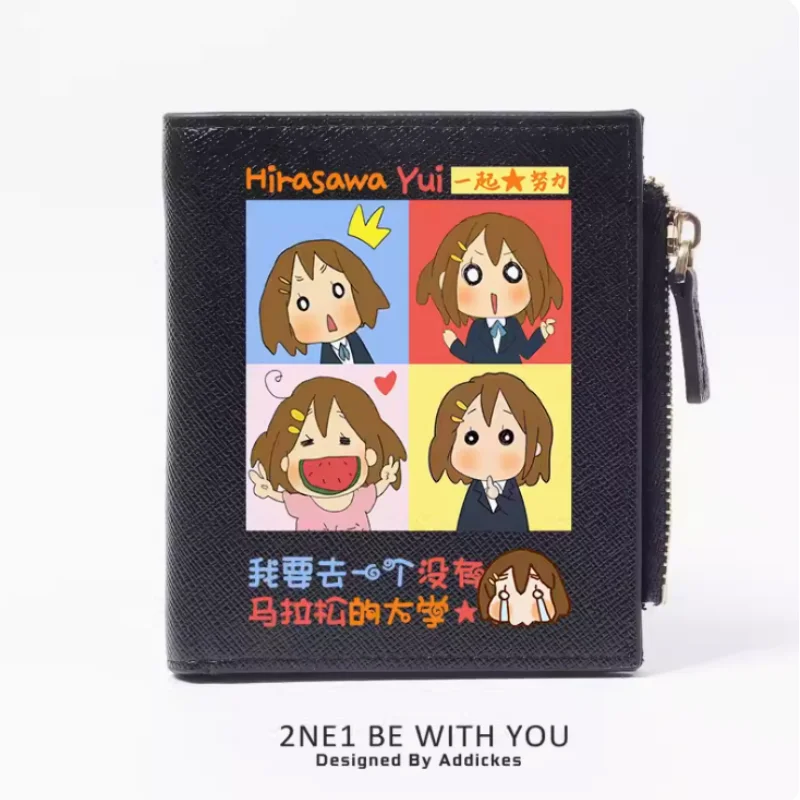 Anime Hirasawa Yui K-ON！  Zipper Fashion Wallets PU Purse Card Holder Money Bag Gift B716 Cosplay