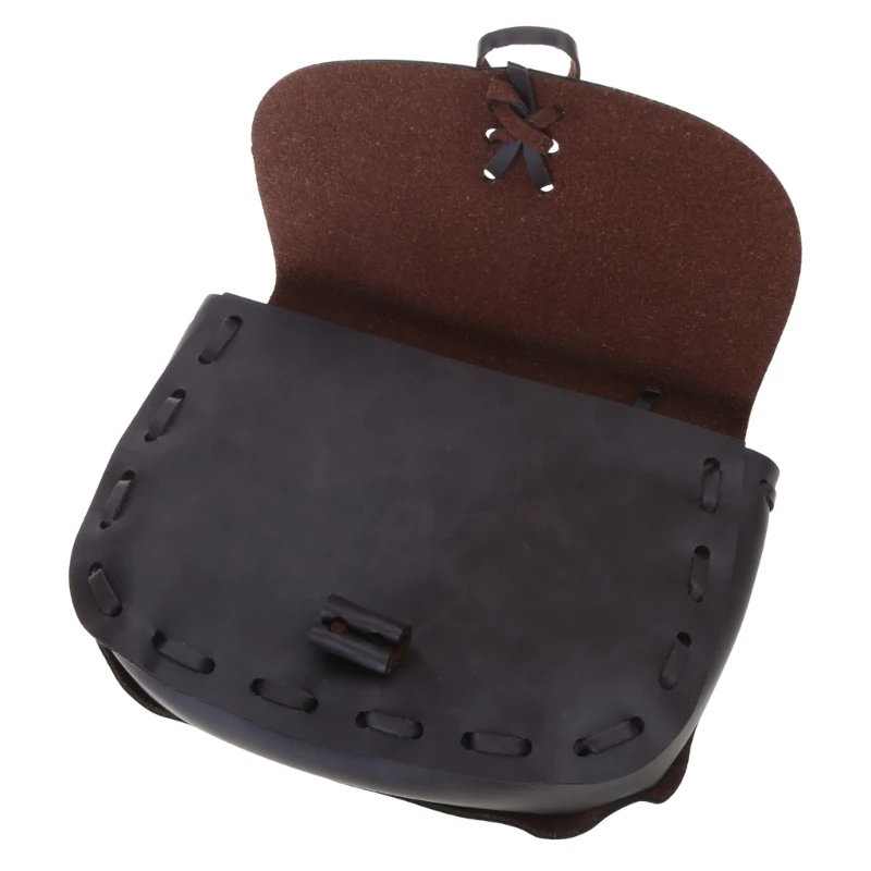 

25UC Средневековая сумка из искусственной кожи Портативный кошелек Средневековая сумка на ремень Винтажная сумка на ремень