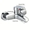 1 Set Electroplated 304 Stainless Steel Washroom Shower Hot And Cold Faucet, Bathroom Toilet Bathroom Tub Water Mixing Valve, Co 3