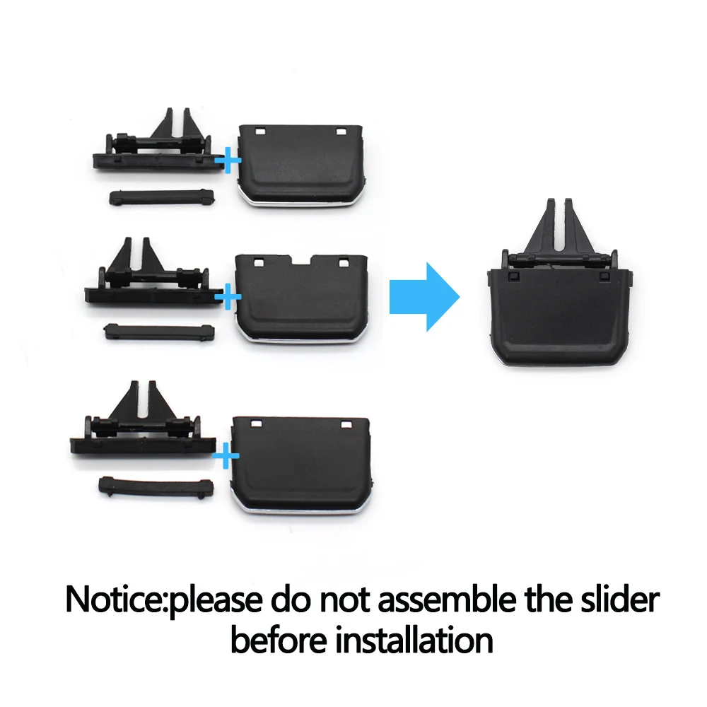 Car Front Air Conditioning Vent Grille ac air conditioner vent grille air conditioning repair kit Air Outlet Tab Clip Paddle Adjust Repair Kit For VW Volkswagen Tiguan