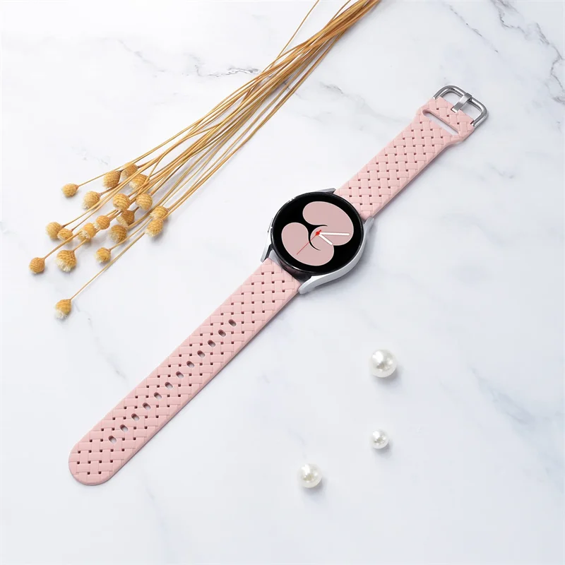20mm Band for Samsung Galaxy Watch 5-pro-4-Classic/active 2 Sport Silicone Braided bracelet Huawei/Amazfit GTS-3-2-2e-mini strap
