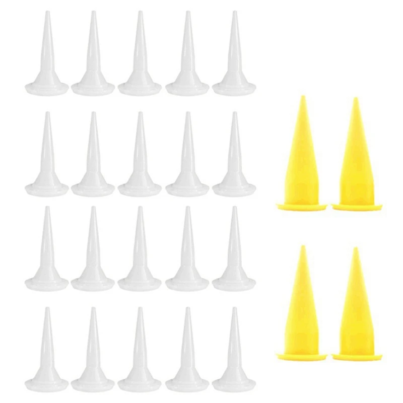 

24-Piece Caulking Nozzle Daubing Tool Glass Glue Concentrated Tool Sealant Dispenser Soft Rubber Nozzle Easy Install Easy To Use