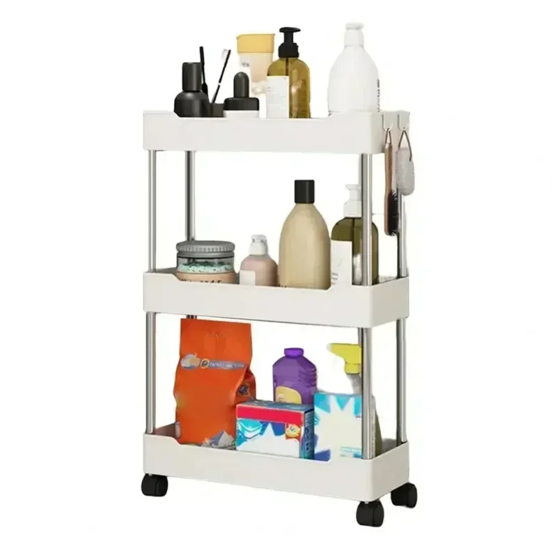 Must-Have 4-Layer Rolling Utility Cart &ndash; Waterproof, Space-Saving & Multipurpose For Bathroom, Kitchen & Living Room