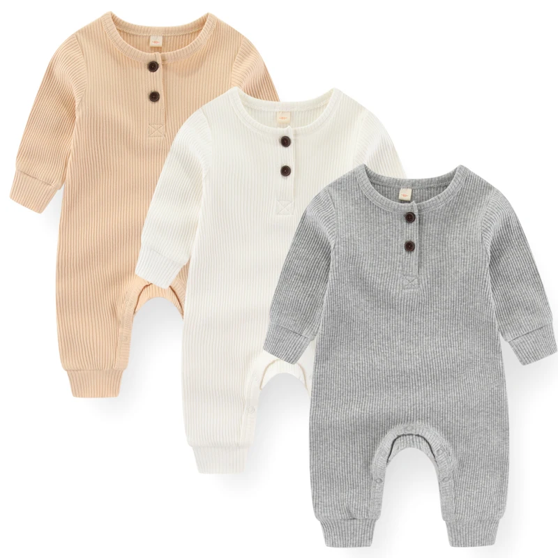 3Pcs/lot Baby jumpsuit Four Seasons Newborn Cotton Baby Rompers Long Sleeve Boy Bodysuits 0-24 Months Baby Girl Clothing