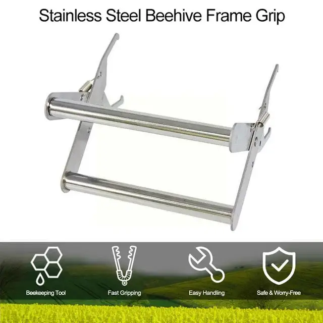 Rozsdamentes Acél Méh Kaptár Keretkapcs Tartó Doboz Méhsejt -Emelő Markolat Rögzítő Méhészeti Berendezések Lép V0H7 - Image 3