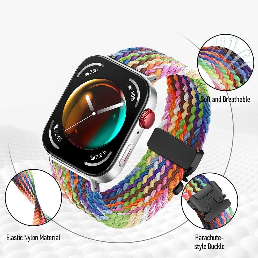 Nylon Elastic Braided Solo Loop Strap for Smartwatches - Unisex Watchband
