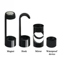 Hook Magnet Side View Mirror Set Compatible for 8mm /5.5mm Endoscope Waterproof with Screw Threads Black 2