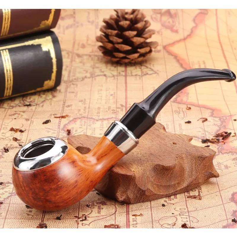 

Resin Bakelite Pipe New Curved Hammer Creative Filter Pipe Old Portable Cut Tobacco Pipe