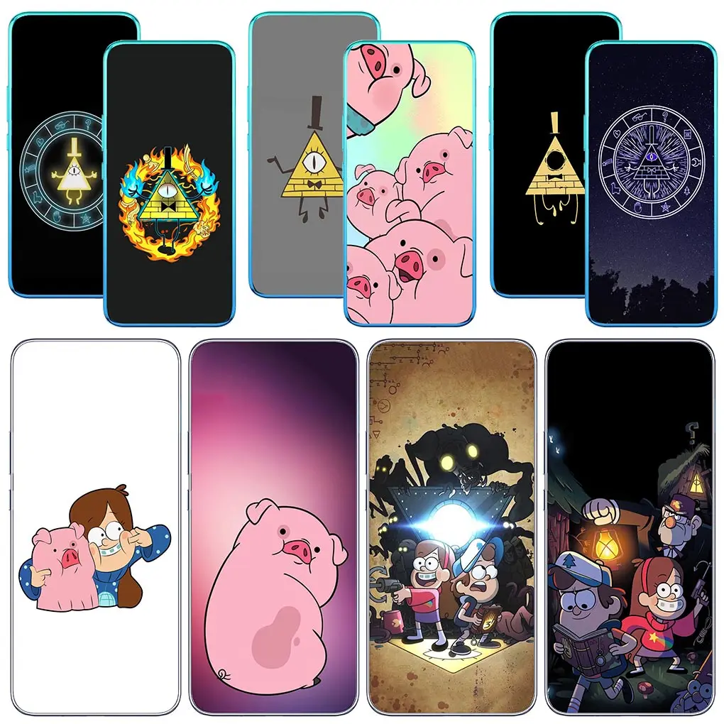 Maiale Gravity Falls Mabels Dippers Pines Per Motorola Moto One Action Hyper Macro Zoom E6 E7 Power Edge 30 Neo 20 Fusion Case