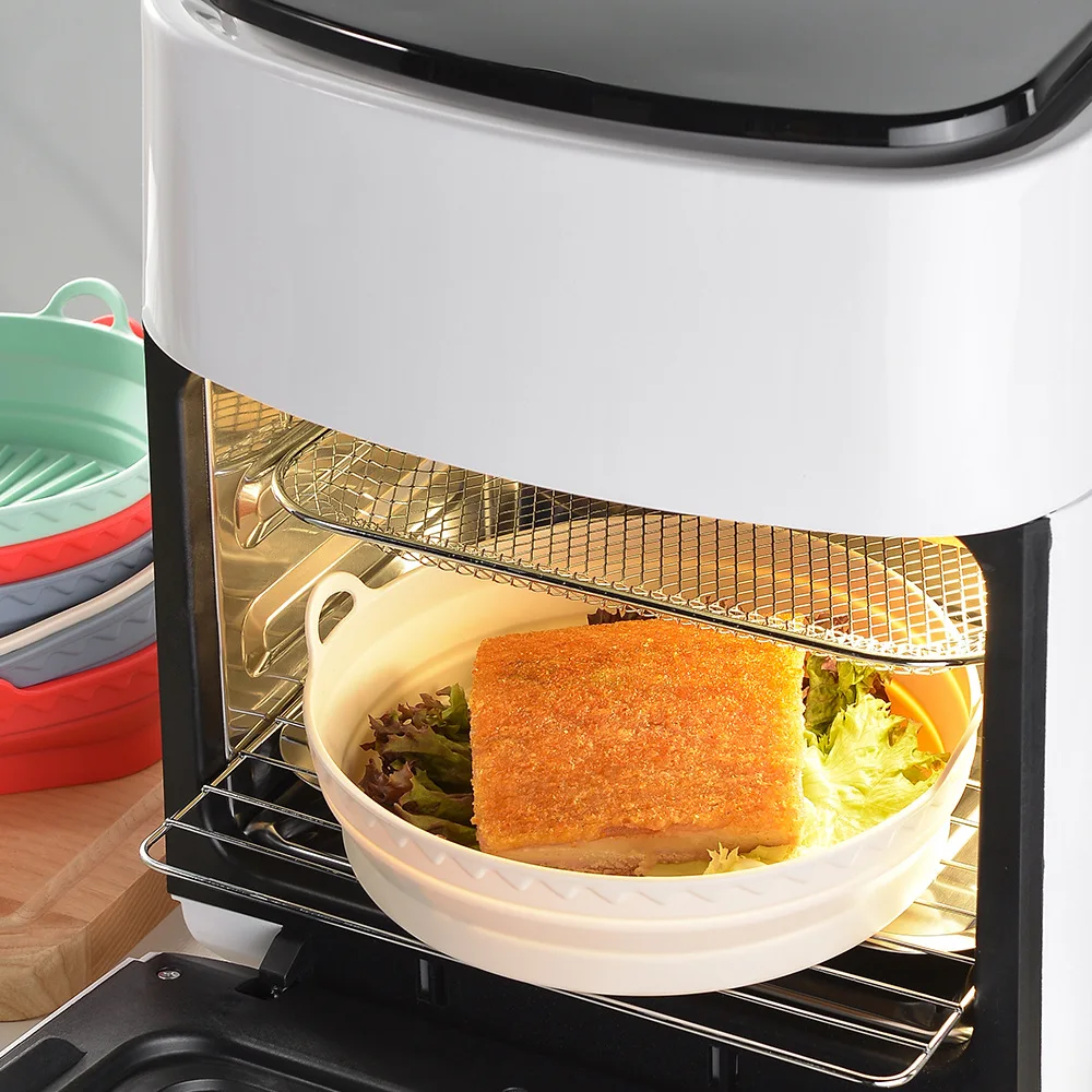 23 cm Silicone Mold for Frying Machine Air Fryer Tray Baking Pan