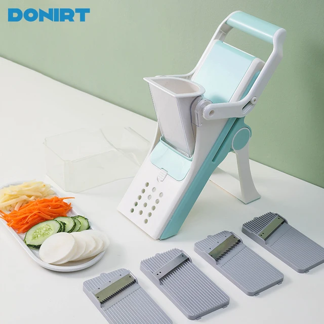 Donirt 5 in 1 Vegetable Cutter Mandoline Slicer Manual Food Chopper Fruit Potato Cucumber Carrot Meat Slicer Shredder Safe Slice 1