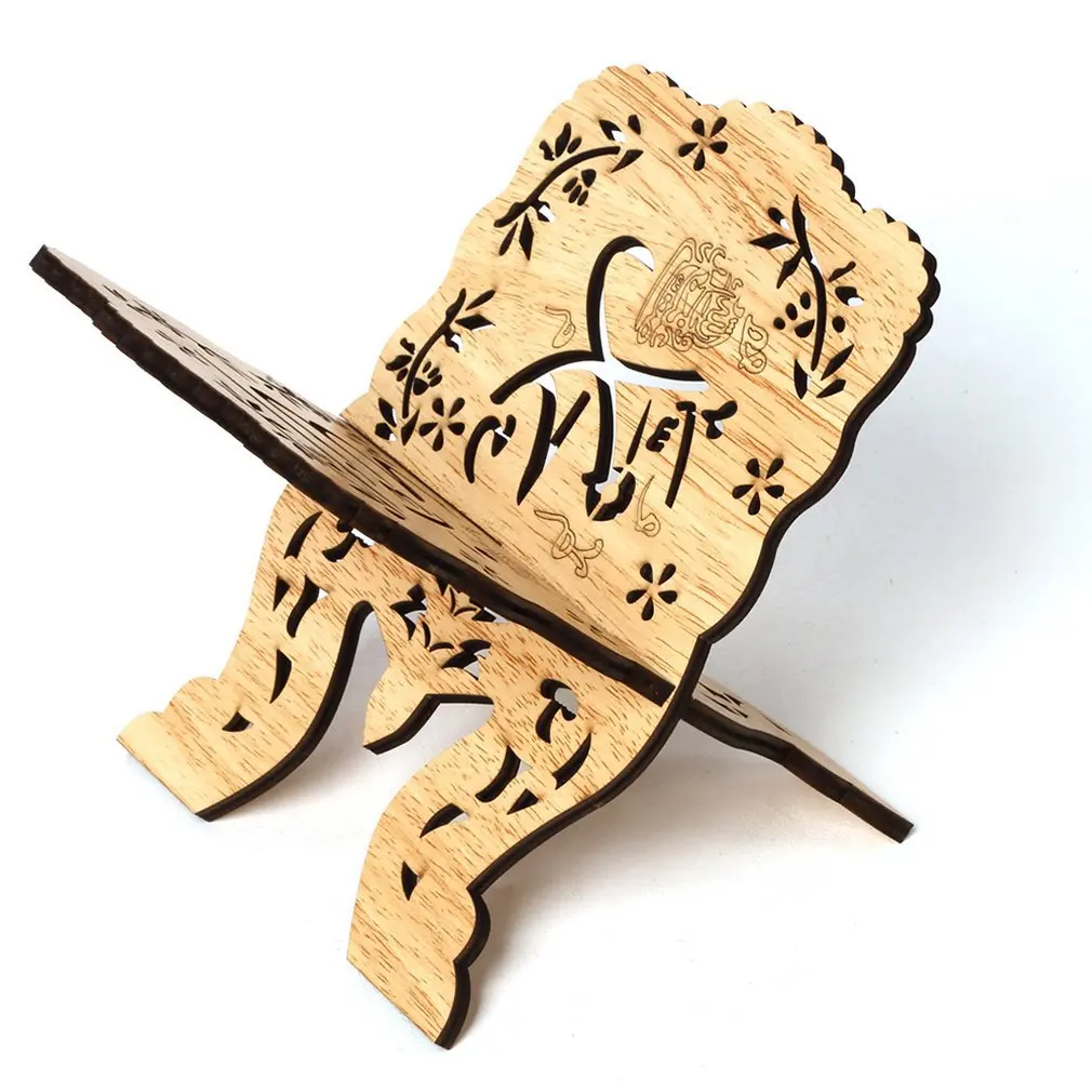Hot Wooden Kuran Book Shelf Holder Corano Corano Holy Book Stand Holder Targa In Legno Islam Eid Ramadan Mubarak Decorazione Della Casa