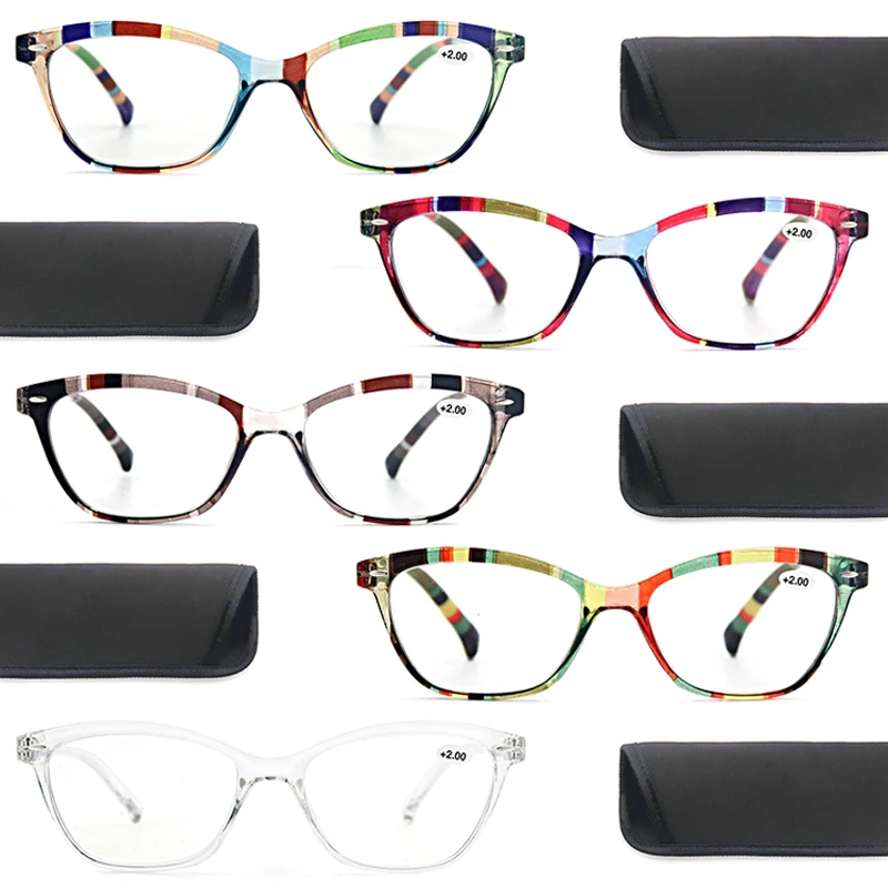 Chic Cat Eye Rivet Reading Glasses