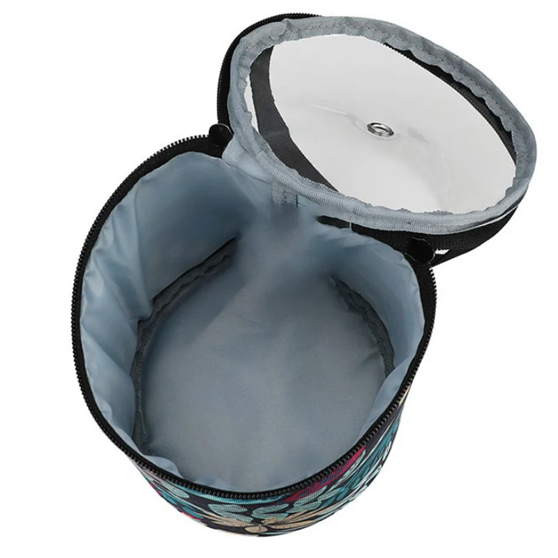 Yarn Storage Bag 1pc Yarn Storage Tote Short Perforated Bucket Round Crochet Knitting DIY Accessory