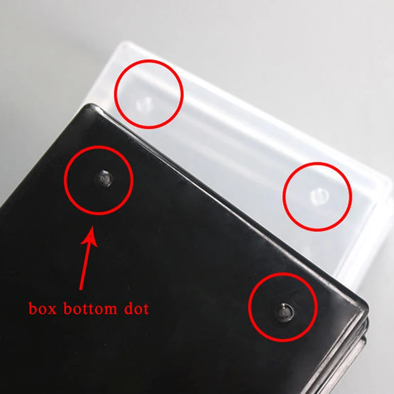 Rectangular Plastic Clear Storage Box Jewelry Container Case Photocard Holder Black/Transparent Bead Organizer Case 13.5*8.2*3cm photo card holder plastic storage box