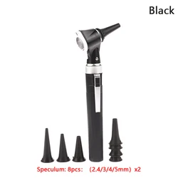 Deluxe Professional LED Otoscope Diagnostic Kit (Black)