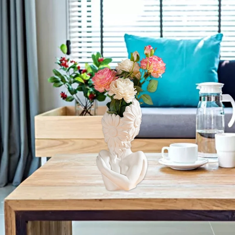 Girl Succulents Planter Molds DIYs Concrete Flowerpot Resin Molds Pen Holder