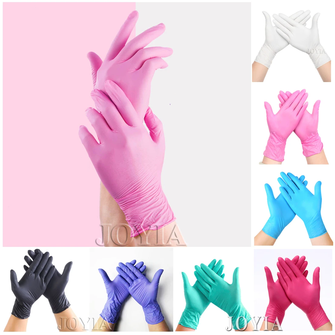 Pink Nitrile Disposable Gloves Latex Free 50 100 XS Small Woman Girl