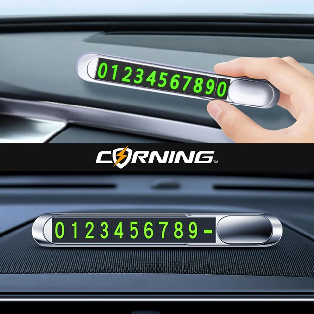 Temporary Parking Phone Number Car Contact Notification Plate Vehicle License Assist Notice Display Card Hide Auxiliary Interior