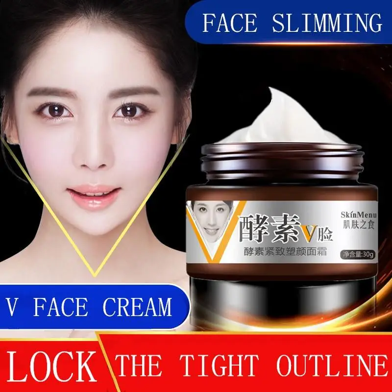 Face Cream V-Shape Face Slimming Cream Firming Lifting Enzyme Thin Cream Double Chin Cheek Slimming Fat Burning Beauty Products